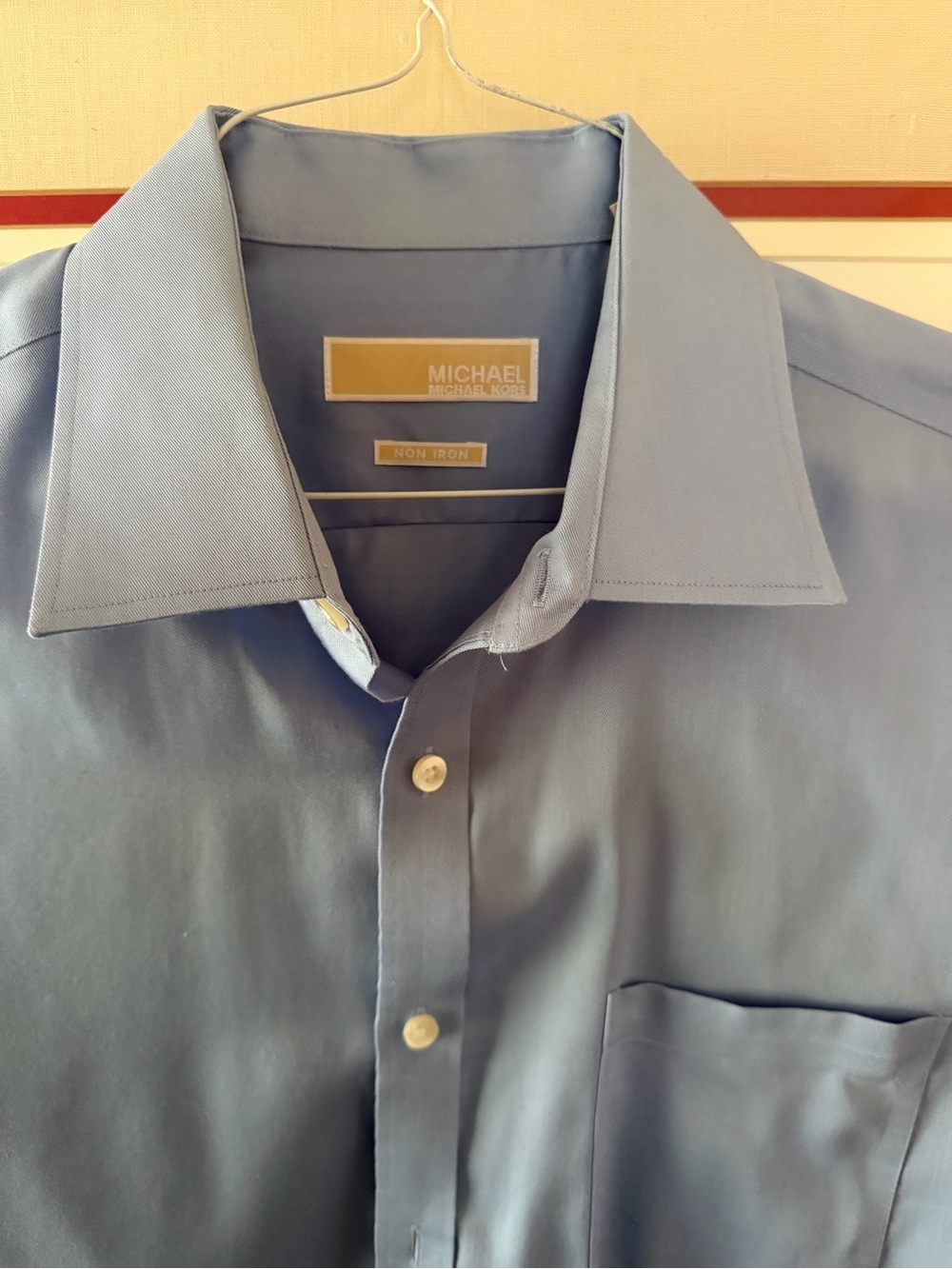 Michael Kors Men's Dress Shirt in Light Blue - no iron needed